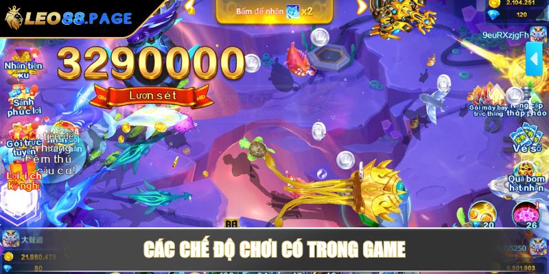 Bắn cá tài lộc - Đại Dương Sắc Màu Săn Thưởng Cực Đã 3 Các chế độ chơi có trong game